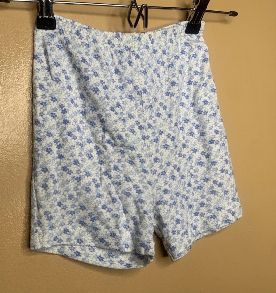Conjunto de 2 pijamas sin mangas Karen Neuburger para niñas talla pequeña azul blanco floral Foto 4 de 4