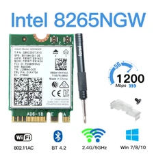 Intel 8265 Dual Band WiFi Bluetooth M.2 NGFF Wireless Card 2.4G/5G for Laptop PC