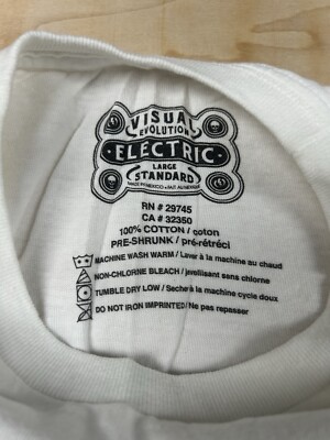 ELECTRIC LOGO EMB T-SHIRT (WHITE×BLACK)｜トップス 