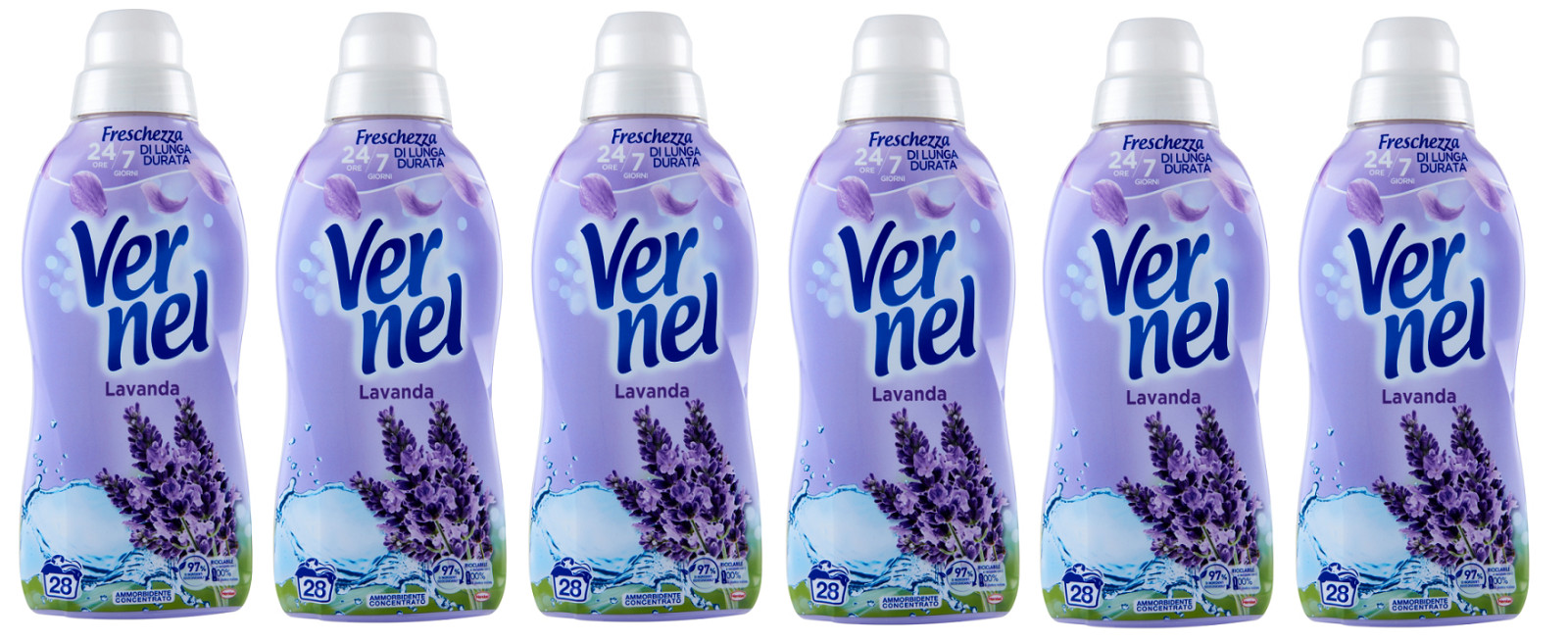 Ammorbidente Vernel Lavanda 700ml x 6: Freschezza di Provenza