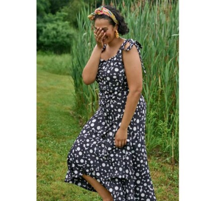 black and white anthropologie dress Anthropologie Flat White Tie Halter Mini Dress Black Size XL NWT