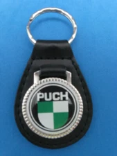 PUCH BLACK LEATHER KEYRING KEYFOB #209