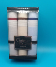 Christian Dior Monsieur Cotton Handkerchiefs Set of 3 New In Box