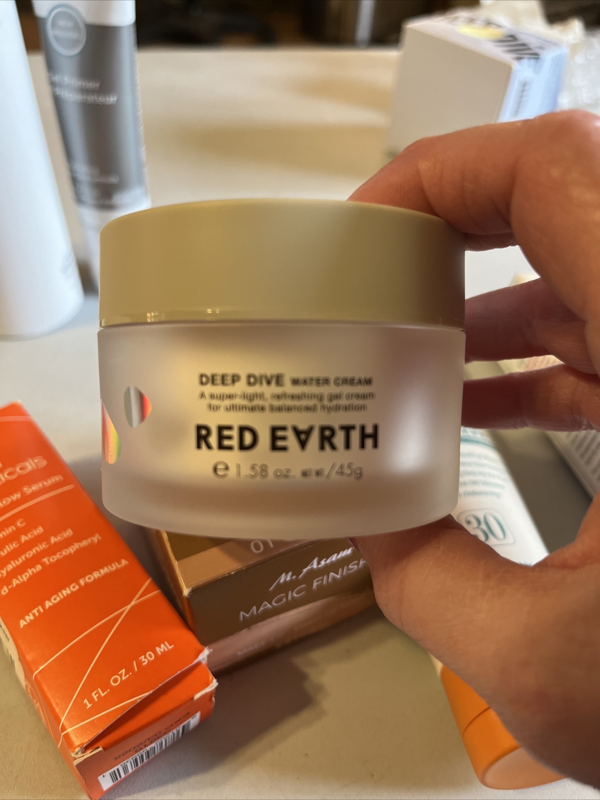 Red Earth Deep Dive Water GEL Cream for Face Plumping and Hydrating Moi... for sale online eBay