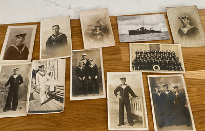 Antike Marine Postkarten - HMS Druide / Marschall Soud / Naval Coll siehe Beschreibung