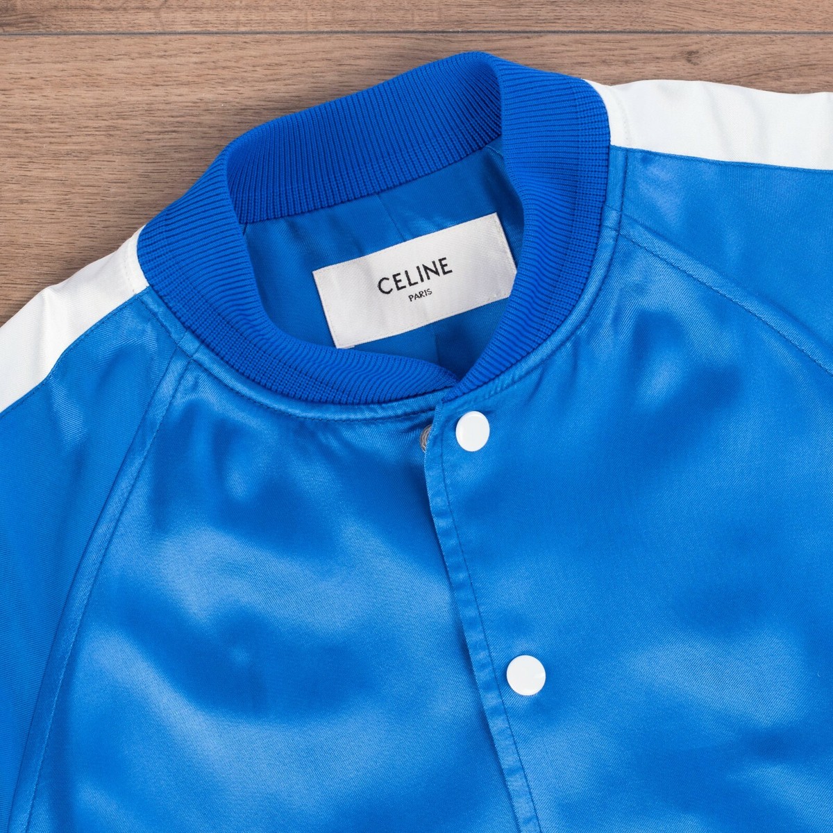 CELINE 2950$ Satin Teddy Jacket - Celine Paris Embroidery