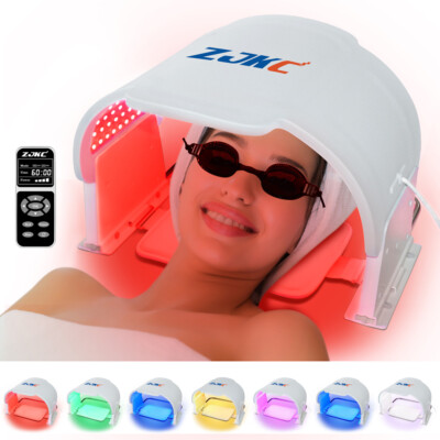 7 Colors Red Light Face and Neck Mask Device Phototherapy for Blemishes Acne