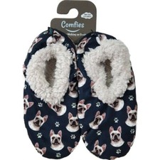 French Bulldog Dog Slippers - Women Size 5-11 - Anti-Slip - Comfies - E S Pets