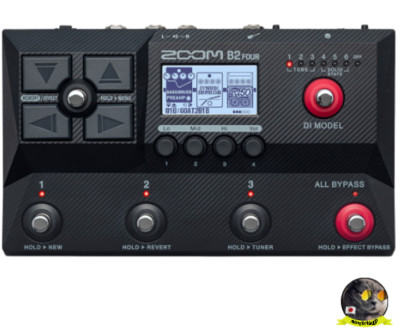 ZOOM B2 FOUR Amplifier Amp Emulator Multi Effector Electric Bass JP Black New
