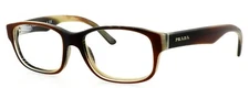 PRADA VPR16M EAP-1O1 53mm Havana on Horn Eyeglasses Frames Only Italy
