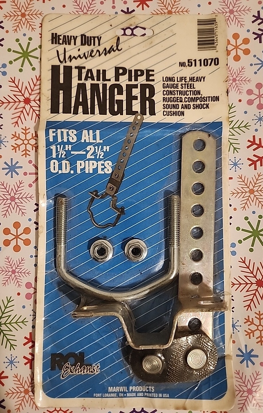 Universal Tail Pipe Hanger Fits Exhaust Pipe 1 1/2" THRU 2 1/2" Heavy