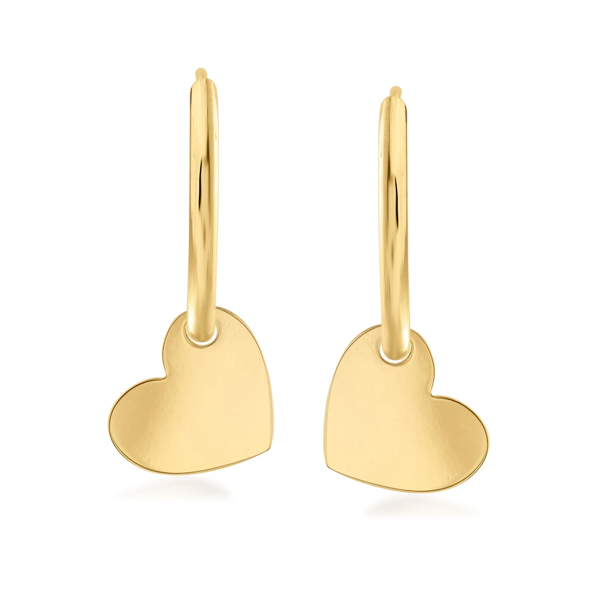 Hoop earrings with shop hanging charms
