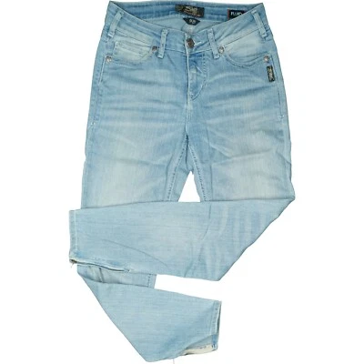 SILVER Suki Damen Jeans 7/8 Hose ankle Skinny Stretch mid Zip 36 S W28 hell blau - Bild 1 von 4