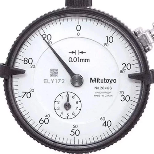 2046S, 0.01mm X 10mm Dial Indicator, 0-100, Lug Back, Series 2, 8mm Stem
