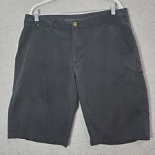 Fox Racing Men Shorts 36 Black Chino Skate Biker Pockets Iseam 11" READ