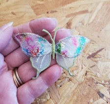 Butterfly - Insect - Confetti - Light Green - Iron On patch