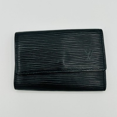 Louis Vuitton Keyring Womens One Size Black Epi Leather Key Holder Case Spain