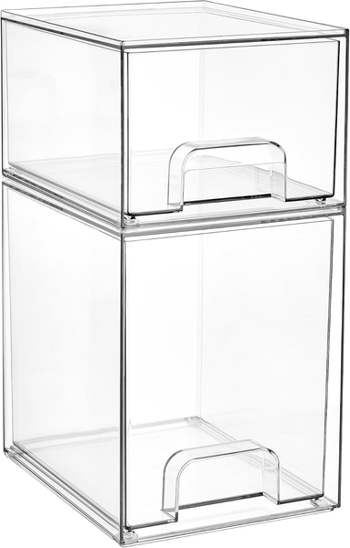 Kunststoff Schubladen Organizer Set Stackable Aufbewahrung FüR KüChe Bad Kosmeti-image