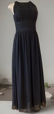 Bill Levkoff 974 Bridesmaid Formal Black Chiffon Sleeveless Gown size 4
