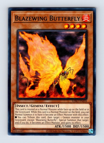 Blazewing Butterfly LDK2-ENJ18 Legendary Decks II Unlimited Common
