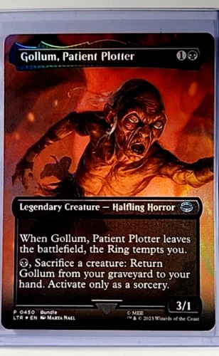 MTG Magic The Gathering LOTR Borderless Promo Foil #450 Gollum Patient Plotter