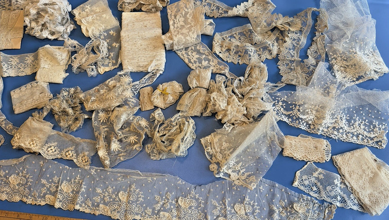 Antique Victorian Lace Sewing Lot 19C