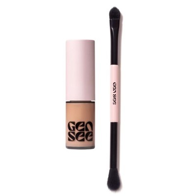 Liquid Eyeshadow Set Linen Water Eye Brightening Dual Ended Brush GEN SEE Long
