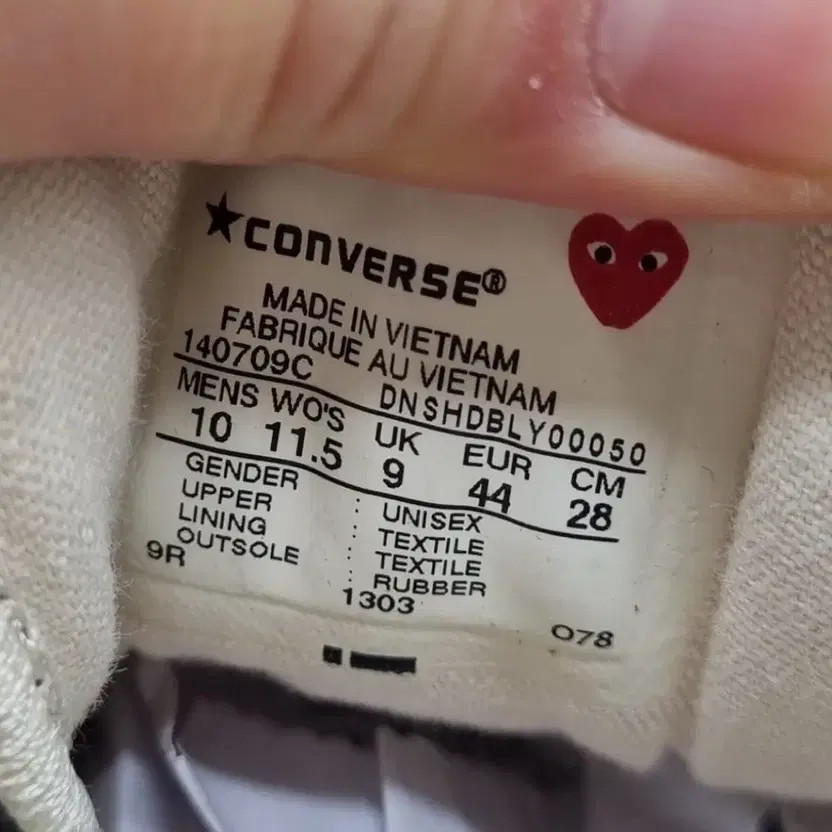 Converse x Comme des Garçons Men's High Top Shoes 280 thumbnail 2