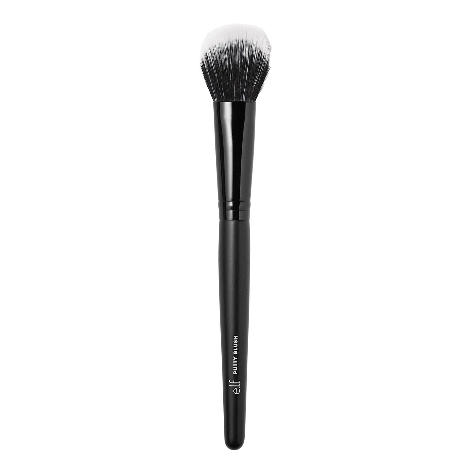 E.L.F. Small Tapered Makeup Brush Black Synthetic Bristles For Blush & Highlight