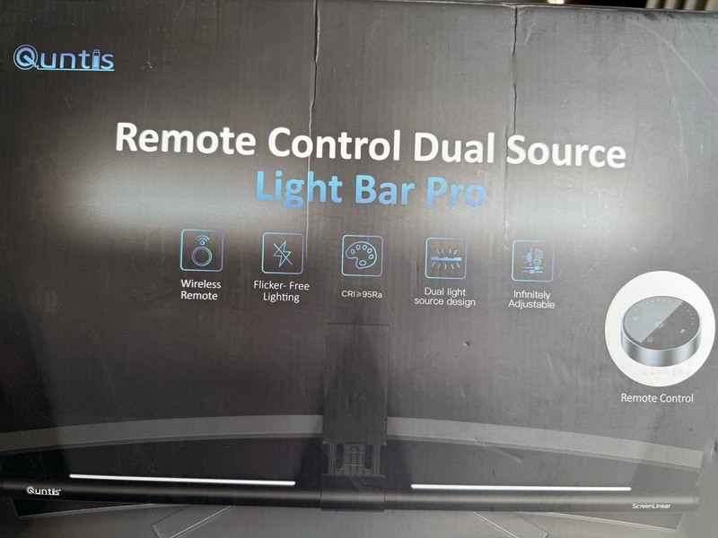 Quntis Remote Control Dual Source USB Light Bar ScreenLinear Monitor Lamp