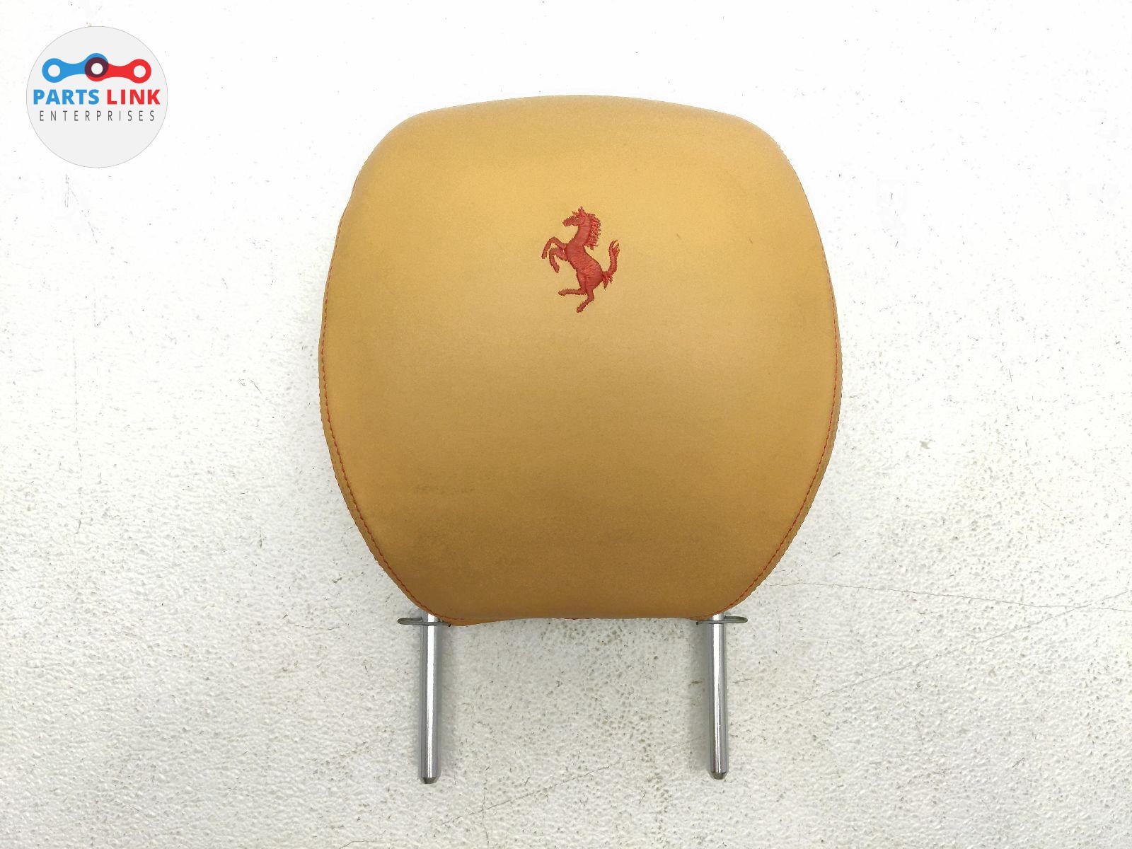 12-14 FERRARI CALIFORNIA FRONT LEFT SEAT HEADREST HEAD REST SUPPORT TAN/RED F149