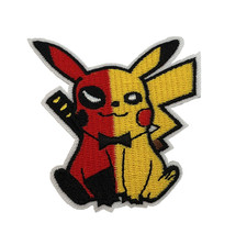 Pokemon Pikachu - Deadpool - Embroidered Iron-On/Sew Patch
