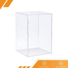 Clear Display Case Acrylic Box Assemble Transparent Dustproof 20x20x30cm
