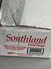Southland Food Trays #25 Red Check 1/4 lb Disposable Trays Pack of 1000 Catering