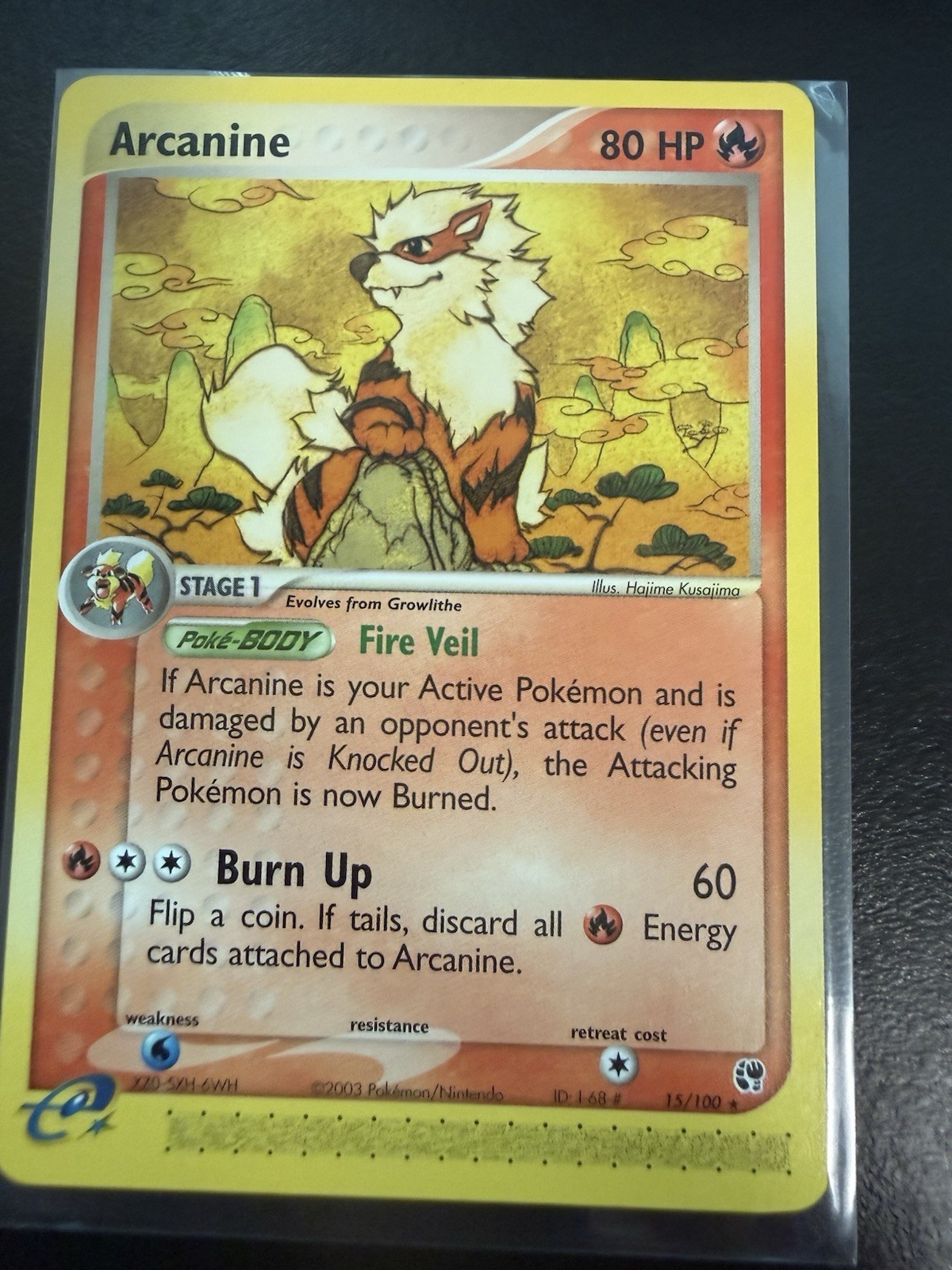 Arcanine - 15/100 EX Sandstorm 2003 - E Reader - Pokémon TCG - NM
