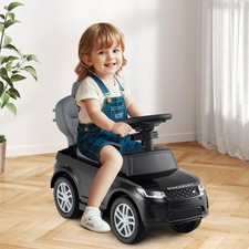 Kids Ride on Push Car w/Horn  Start-up Sound Under-seat Storage Push Handle