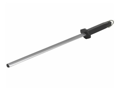 Winco KFP-122 Acero 12'' Diamond Coated Oval Sharpening Steel