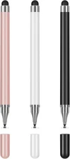 3-Pack Tablets Stylus Pen for All Touchscreen with Precision Disc Tip, 2-in-1