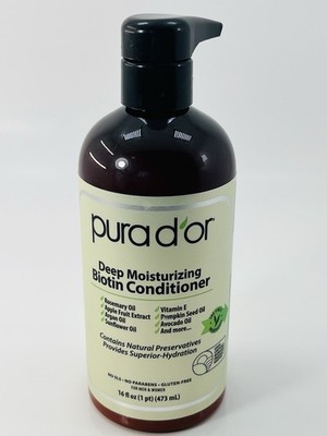 Pura D or Deep Moisturizing Biotin Conditioner 16oz Natural Hair Care Unisex
