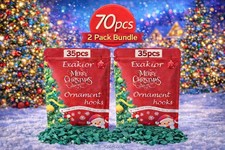    70 PCS Christmas Ornament Hooks   2 Pack Bundle
