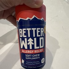 Better Wild Allergy Relief Soft Chews for Dogs 30 Count Exp 02/2028