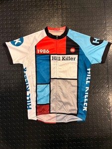 Hill Killer 1986 La Vie Claire Lemond Hinault Cycling Jersey Full Zip Size M