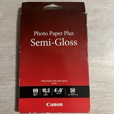 Canon Photo Paper Plus Semi-Gloss 4" x 6" 50 Sheets NIB SG-201