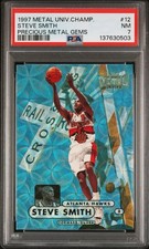 1997 METAL UNIVERSE CHAMPIONSHIP #12 STEVE SMITH PRECIOUS METAL GEMS /50 PSA 7