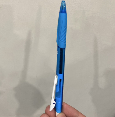 Blue Retractable Ballpoint Pen Biro with White Clip, Ball Point Pens/ Biros