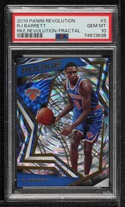 2019-20 Panini Revolution Rookie Fractal RJ Barrett #3 PSA 10 GEM MT RC