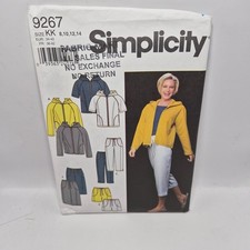 UNCUT Misses Jacket, Pants Skirt Sewing Pattern by Simplicity, 9267, Size 8-14