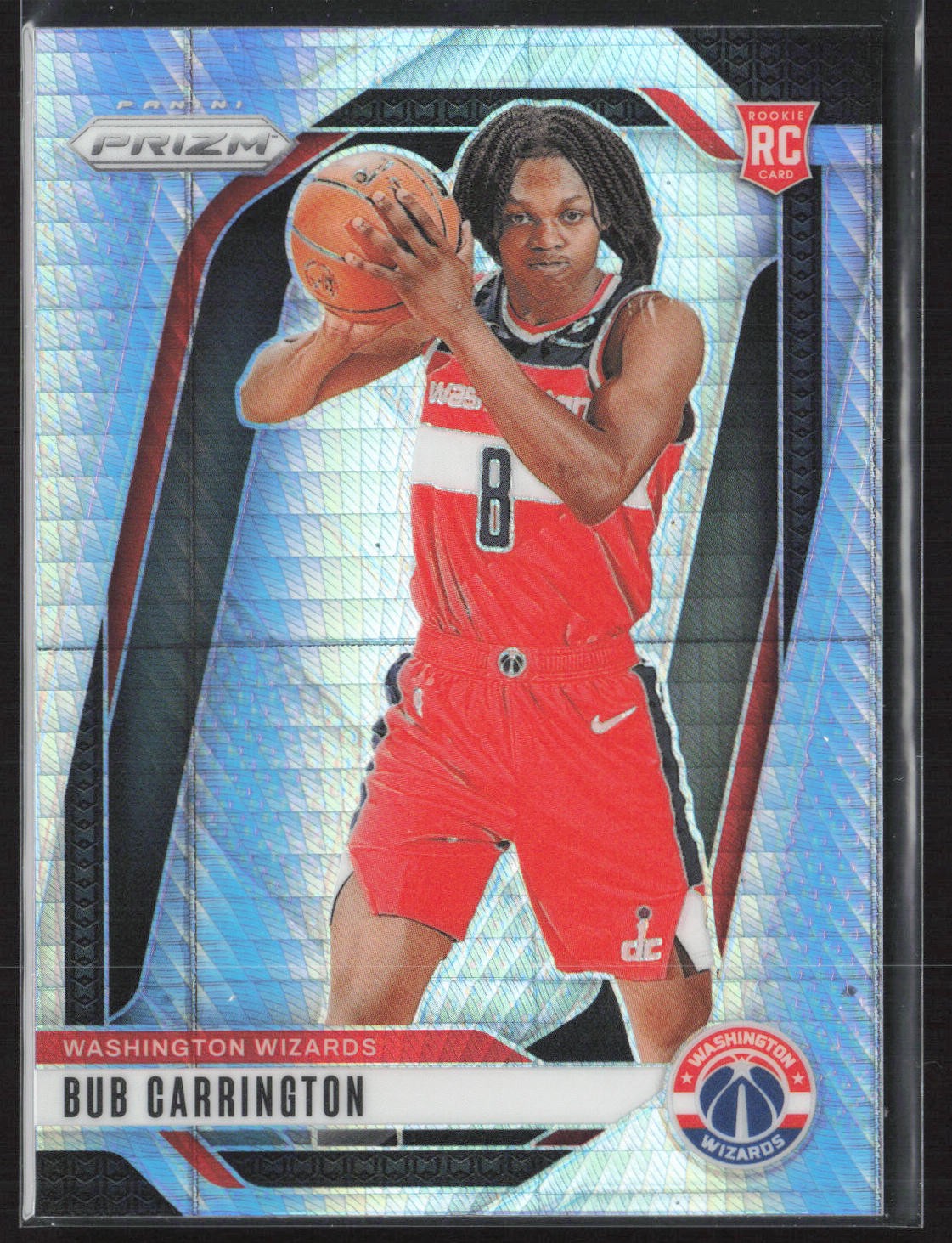 2024-25 Panini Prizm #244 Bub Carrington Prizm Hyper Rookie RC