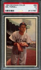 1953 Bowman Color #66 Mel Parnell PSA 5