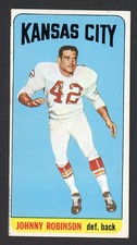 1965 Topps JOHNNY ROBINSON Kansas City Chiefs SP #109 EX Condition (2)